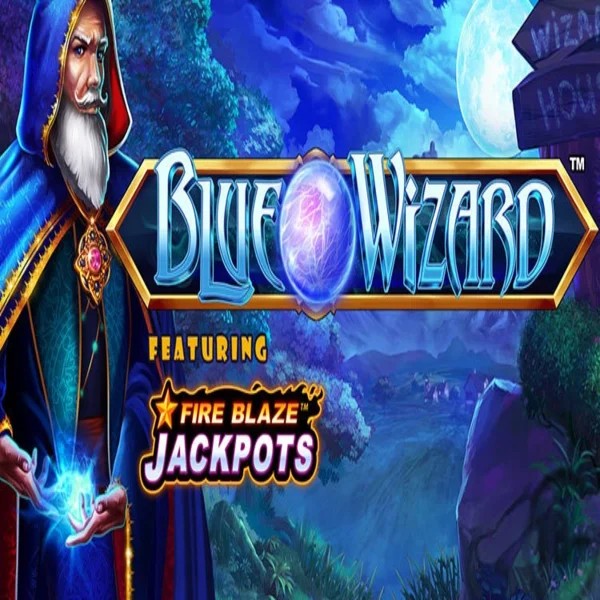 Play Blue Wizard Fire Blaze Jackpots slot by Rarestone Gaming on faircrown-casino.eu