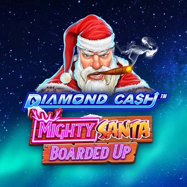 Diamond Cash Mighty Santa Boarded Up slot icon by Greentube, available at Fair Crown Casino