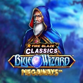 Play Fire Blaze Blue Wizard Megaways slot by Rarestone Gaming on faircrown-casino.eu