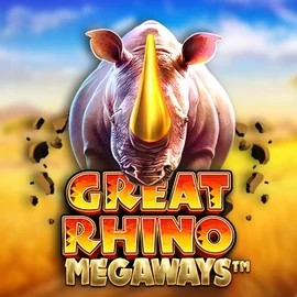 Great Rhino Megaways online game logo by Pragmatic Play on faircrown-casino.eu